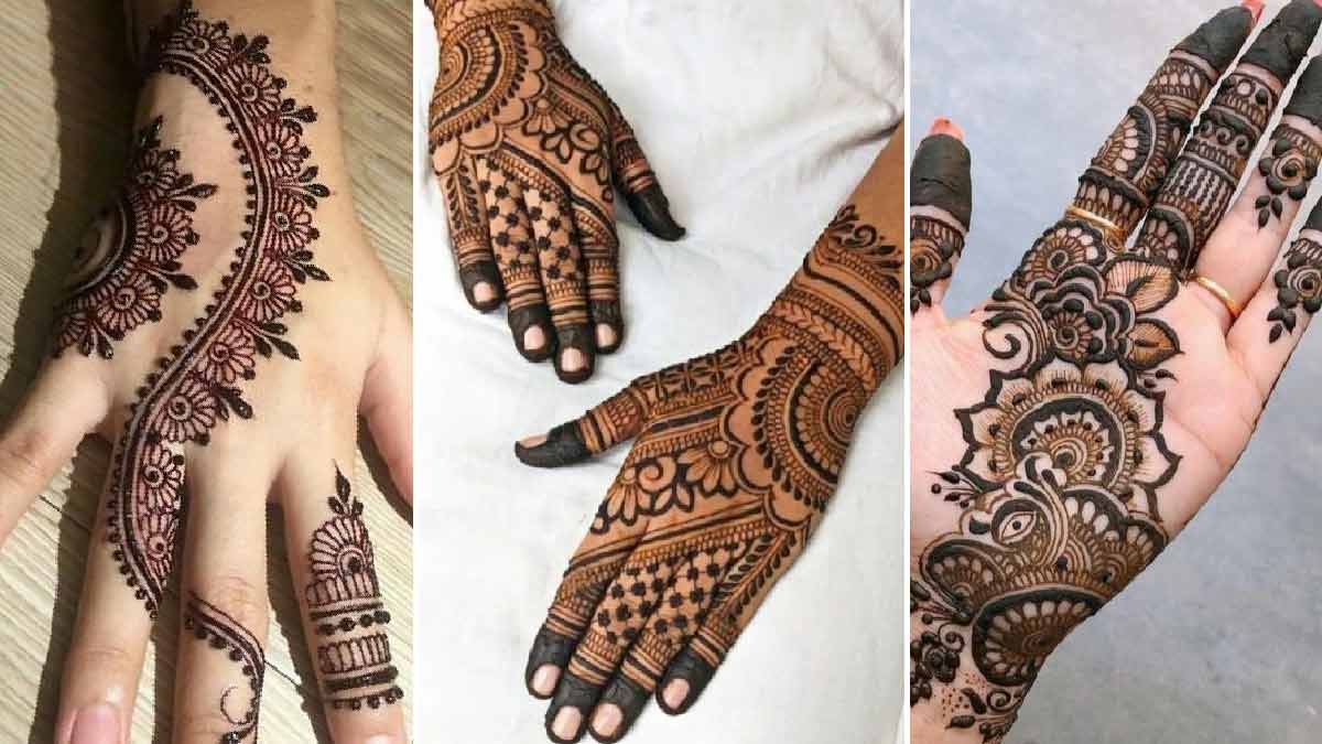 easy mehndi design for bride