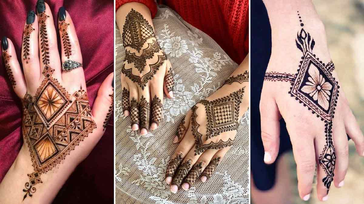 Modern Geometry: Trendsetting Triangle Mehndi Designs For Bridal Bliss